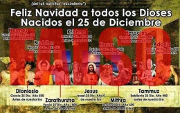 ¿Muchos dioses nacierón el 25 de diciembre?